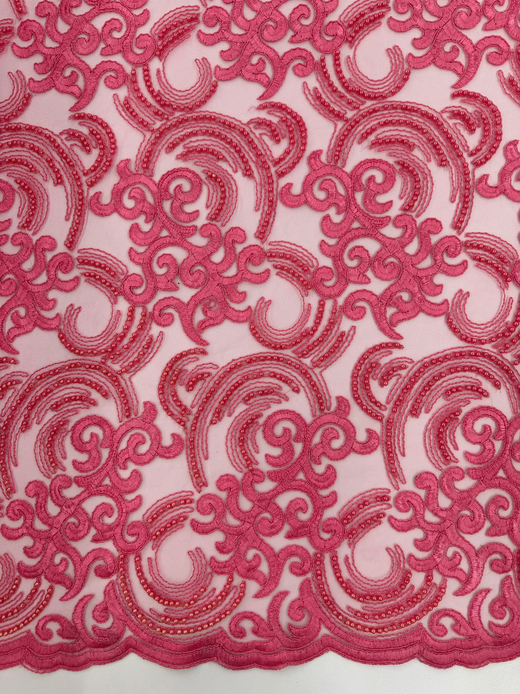 ML104 Embroidered, Corded and Beaded Lace