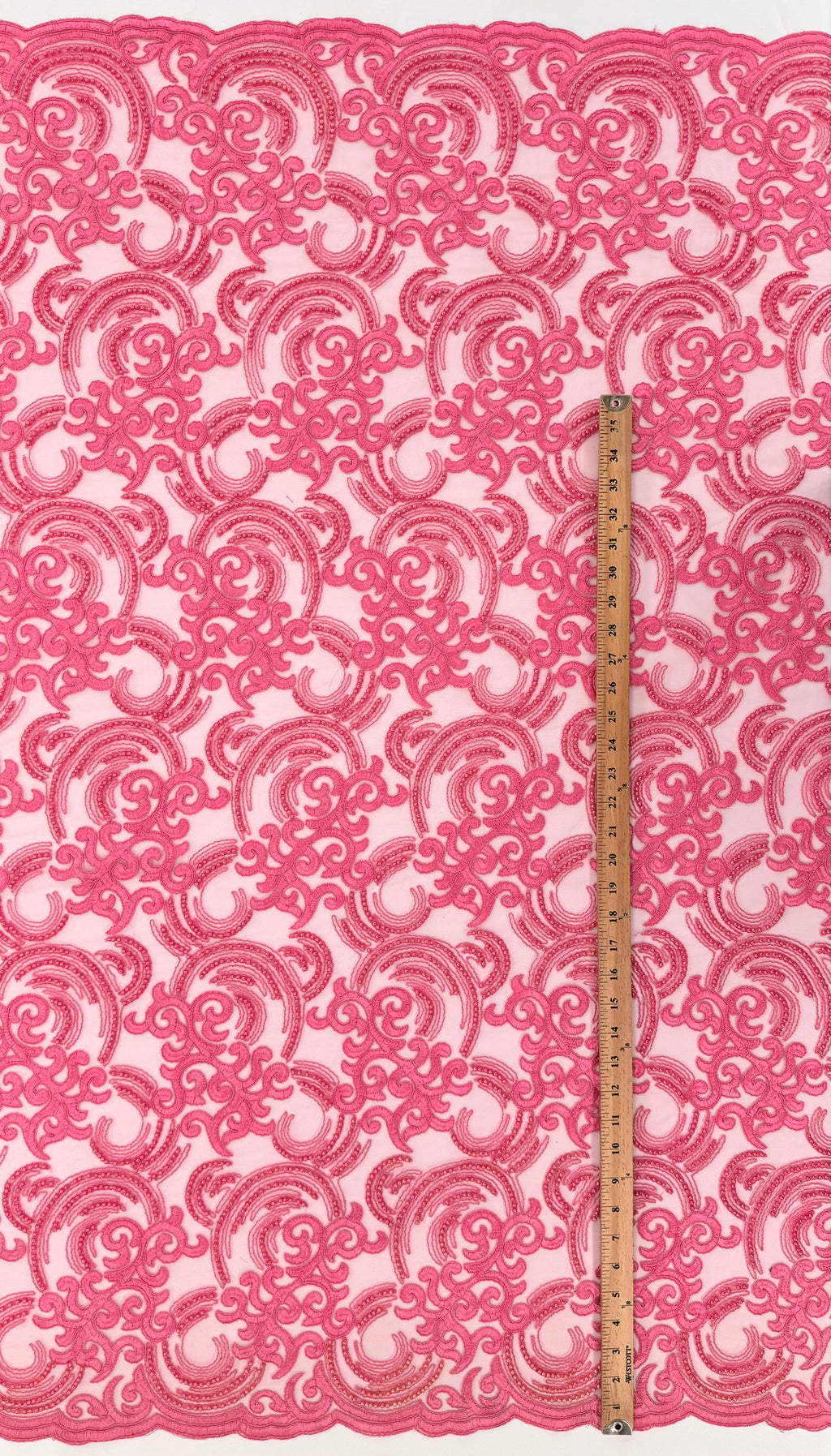 ML104 Embroidered, Corded and Beaded Lace