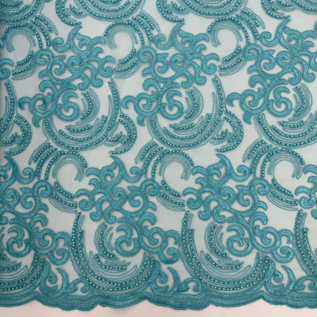 ML104 Embroidered, Corded and Beaded Lace