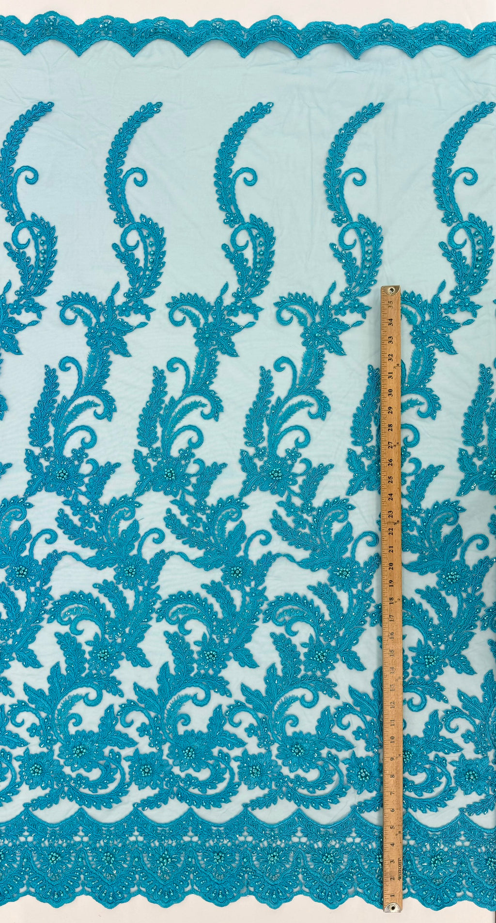 ML103 Floral Embroidery, Corded and Beaded Lace