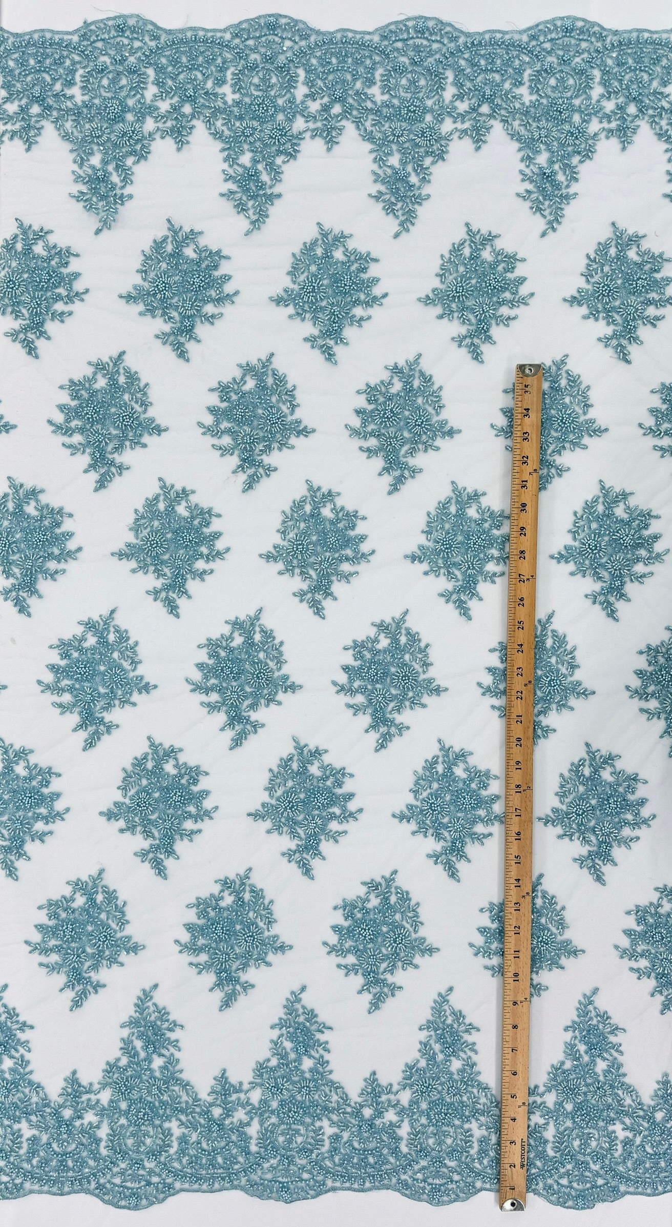 ML122 Floral Embroidery and Beaded Lace