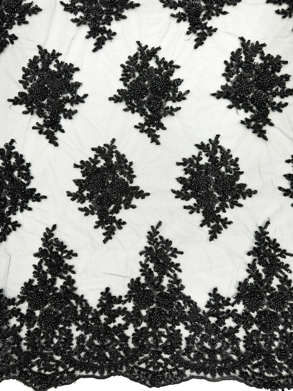 ML122 Floral Embroidery and Beaded Lace