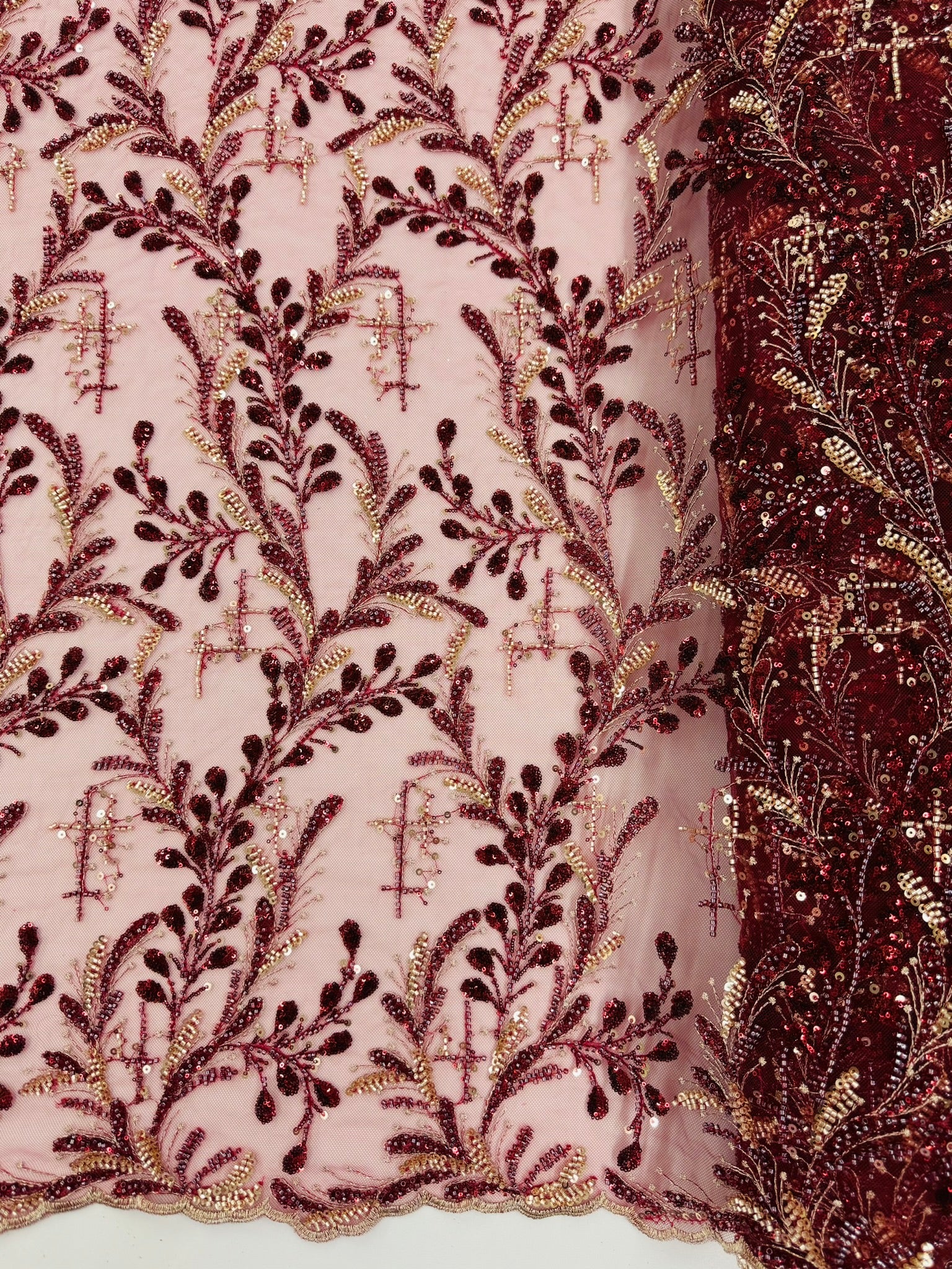 ML106 Embroidery and Beaded Lace