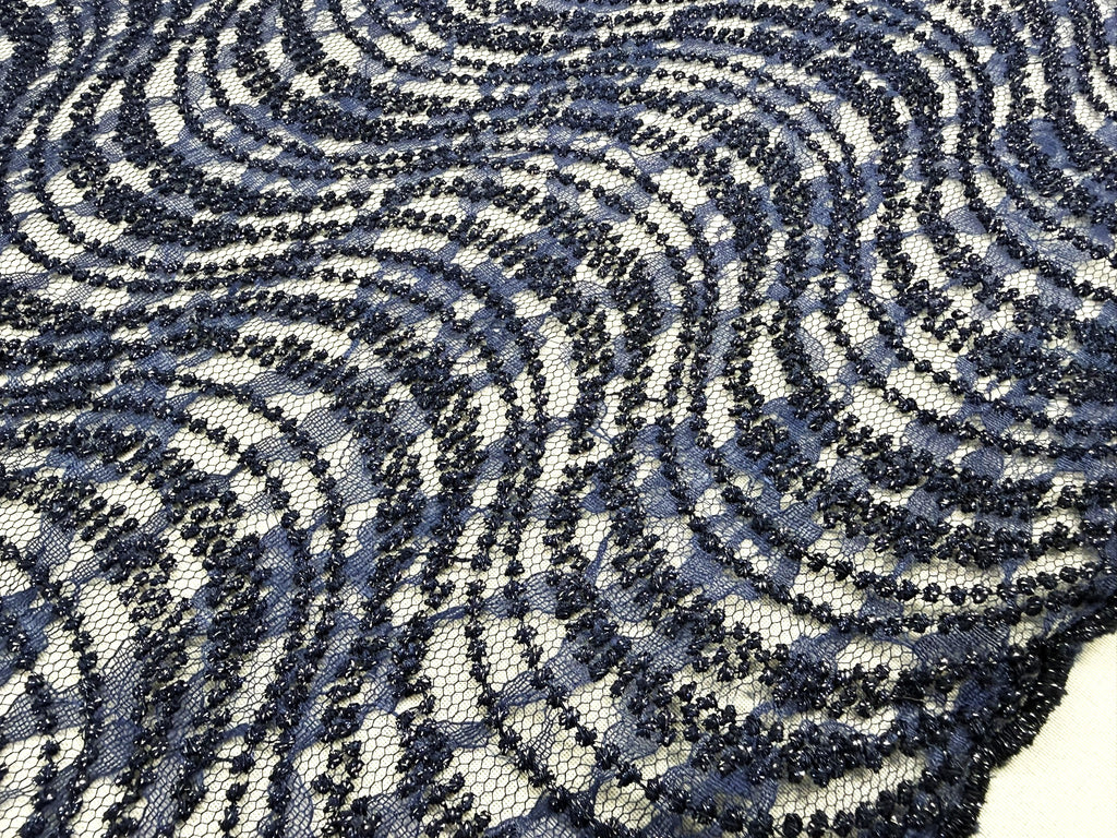 ML162 Embroidered Swirl Lace Fabric
