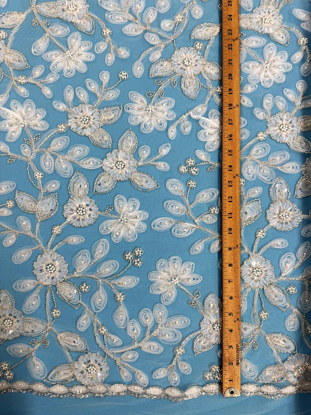 ML 156 Floral Embroidery and Beaded Lace