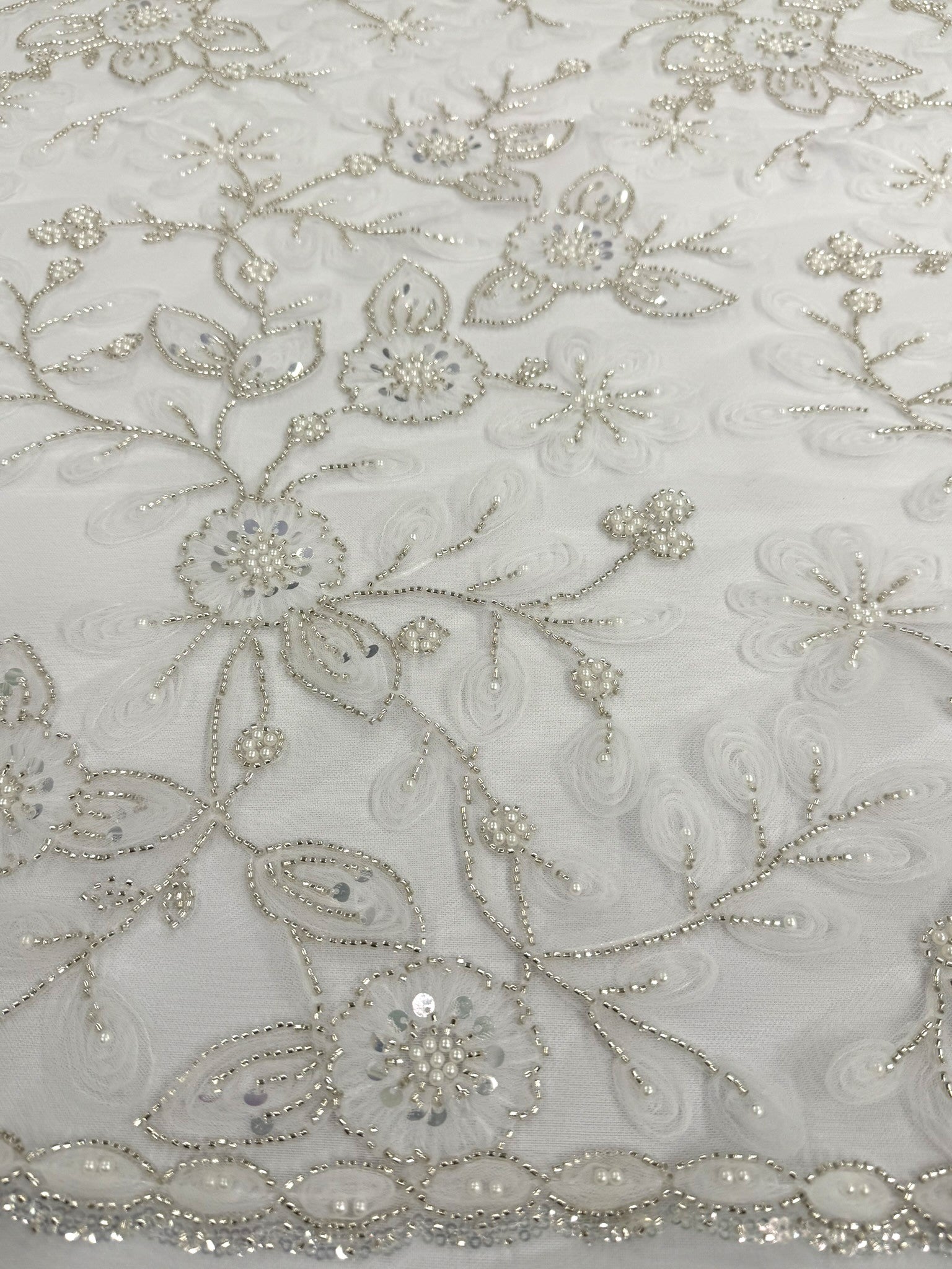 ML 156 Floral Embroidery and Beaded Lace