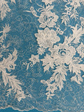 ML158 WHITE Floral Lace Embroidery
