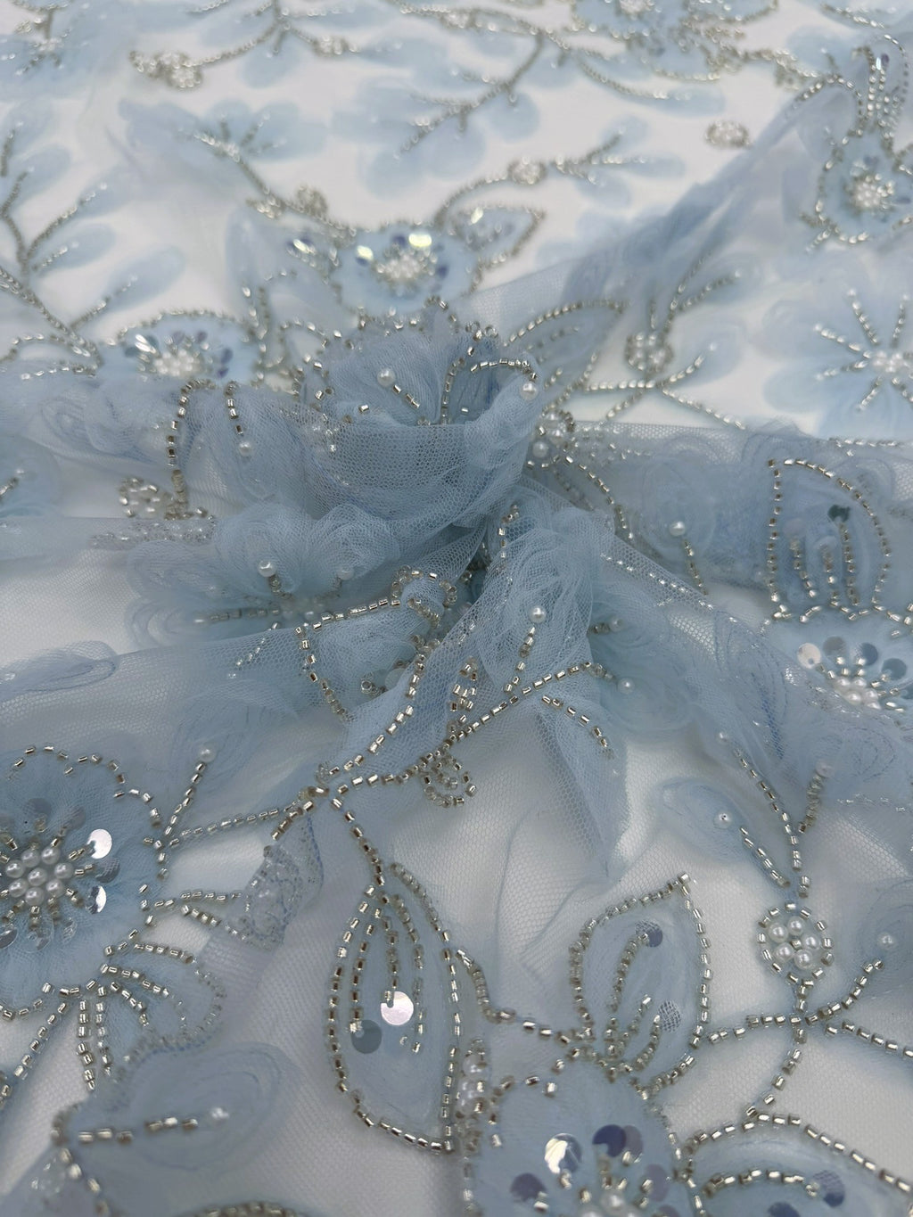 ML 156 Floral Embroidery and Beaded Lace