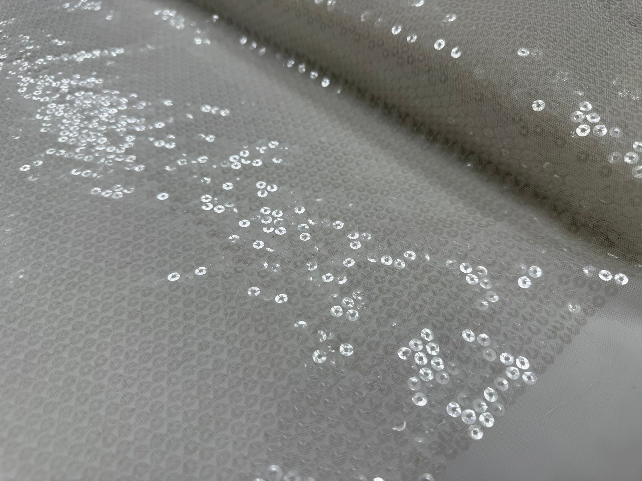 ML155 Sequin Lace Fabric – Allover Sparkle Embroidered Mesh