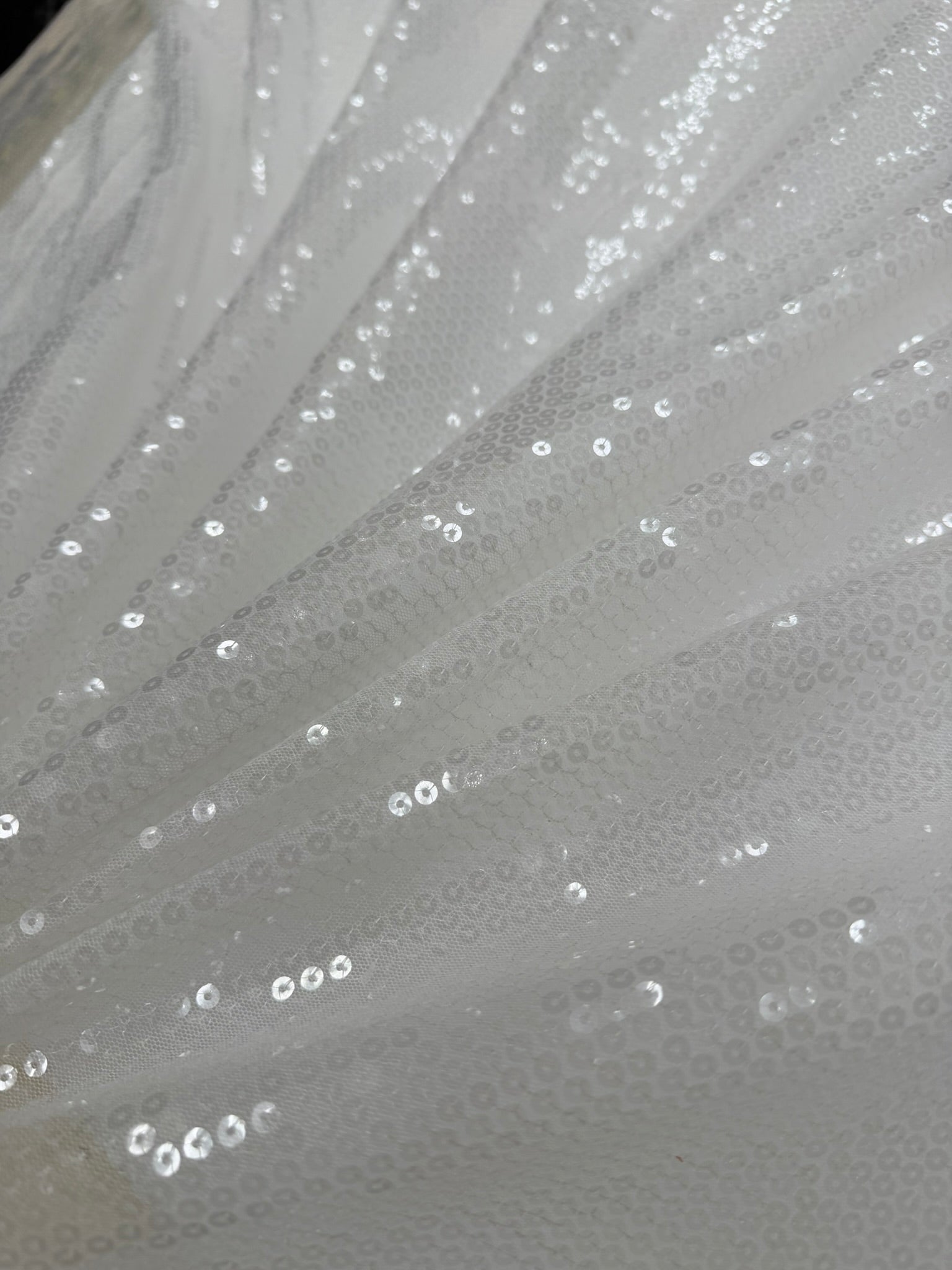 ML155 Sequin Lace Fabric – Allover Sparkle Embroidered Mesh