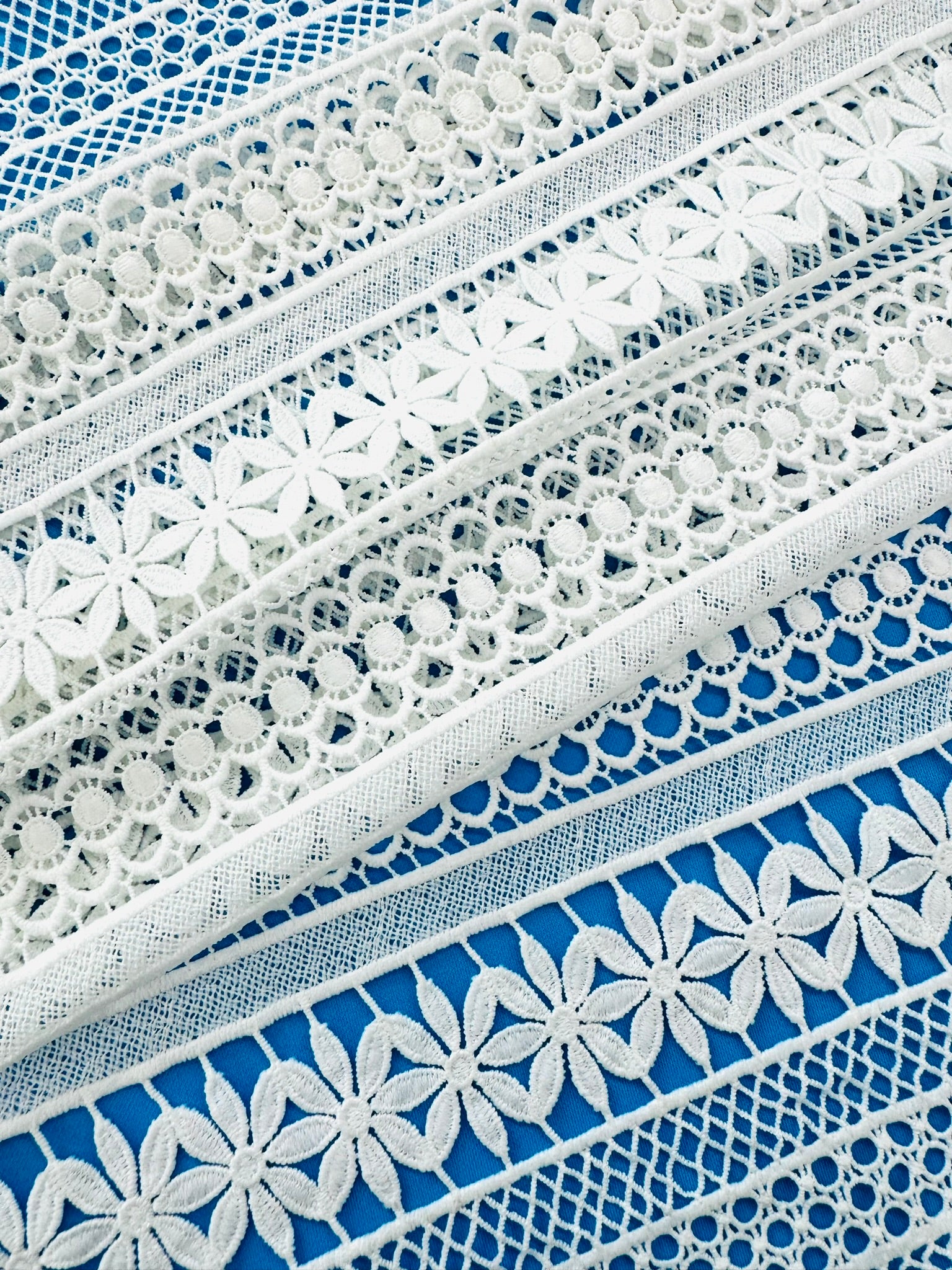 ML111 IVORY Floral Lace Guipiure / Chemical Lace Embroidery