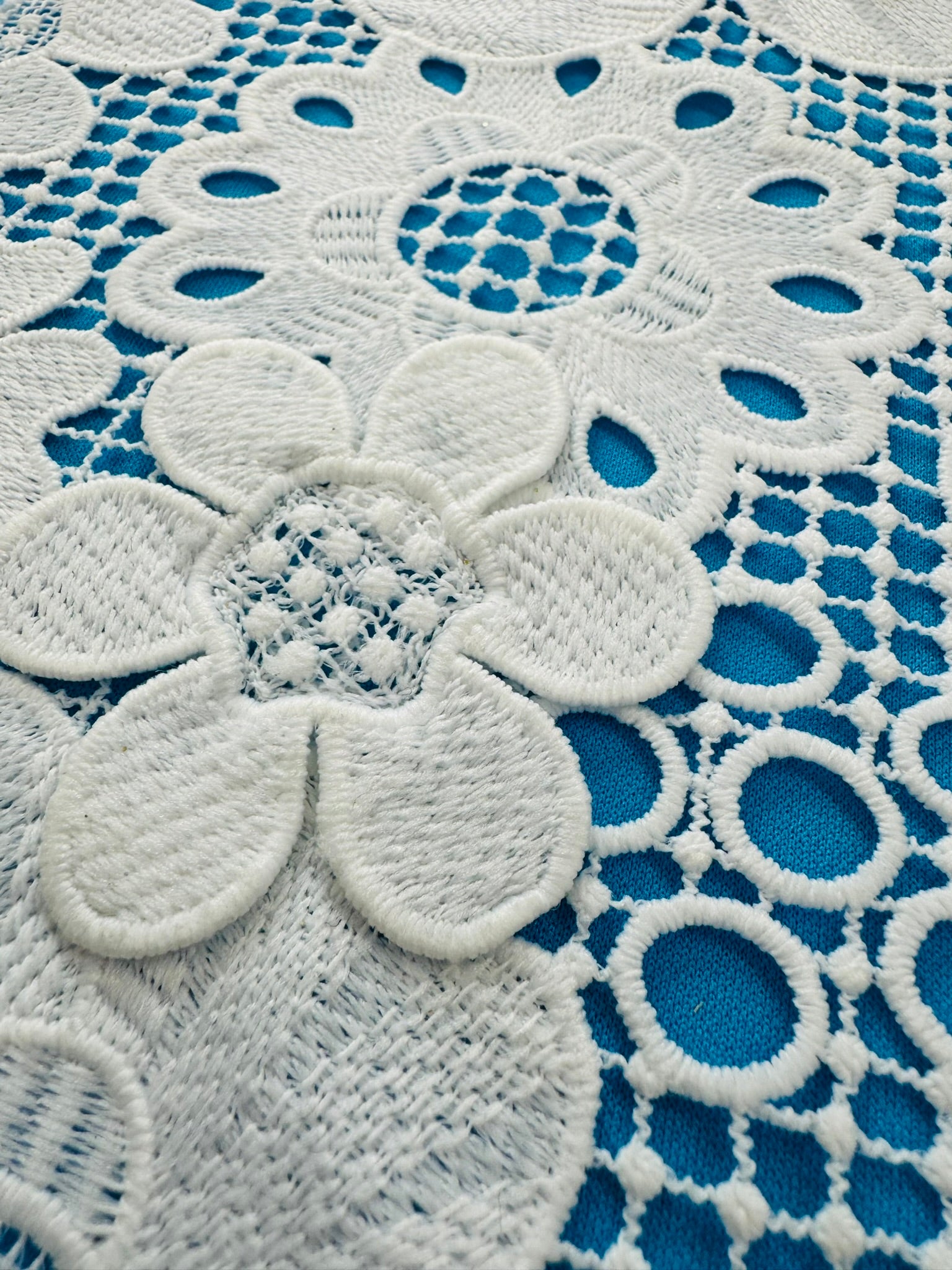 ML120 OFF WHITE Floral 3D Lace Guipiure / Chemical Lace Embroidery