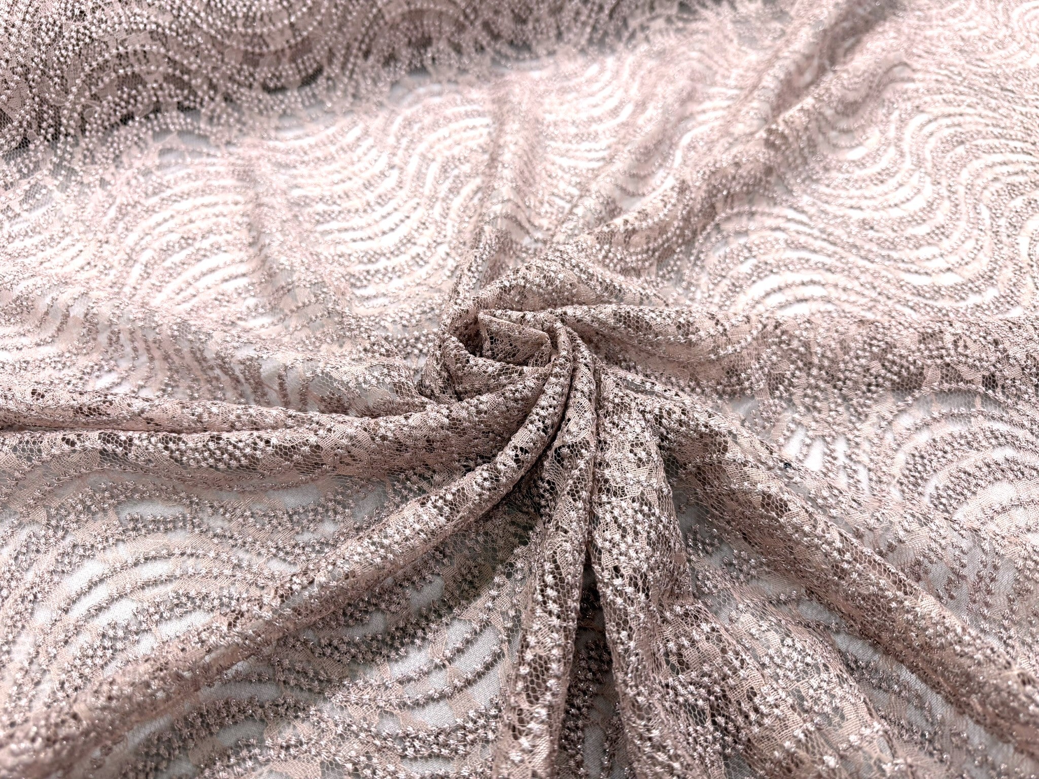 ML162 Embroidered Swirl Lace Fabric