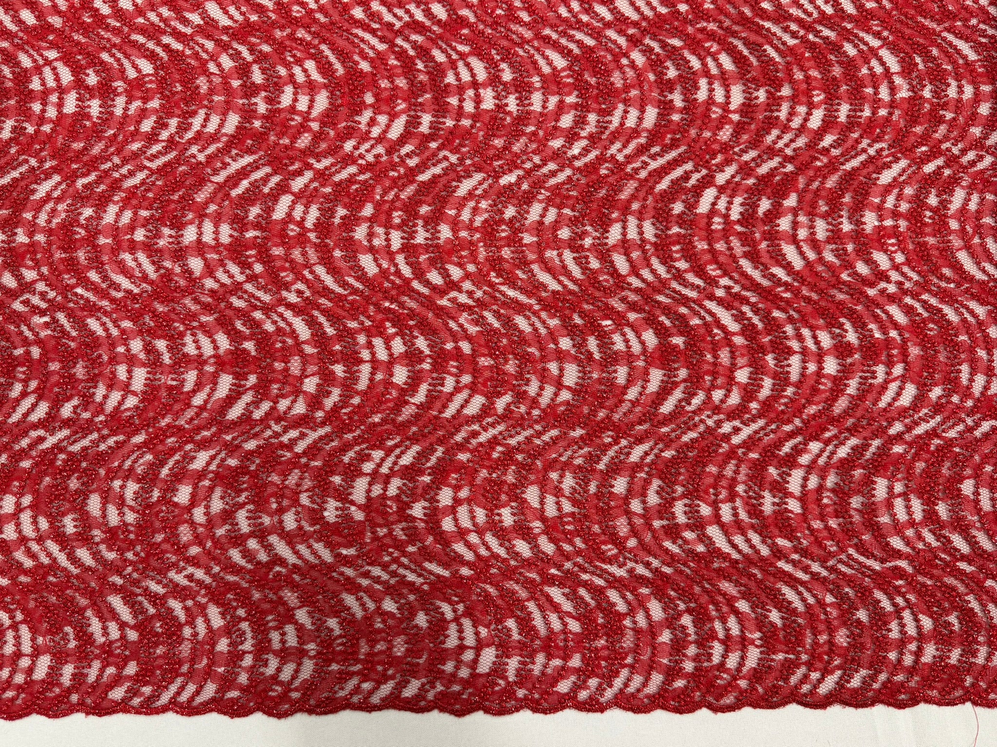 ML162 Embroidered Swirl Lace Fabric