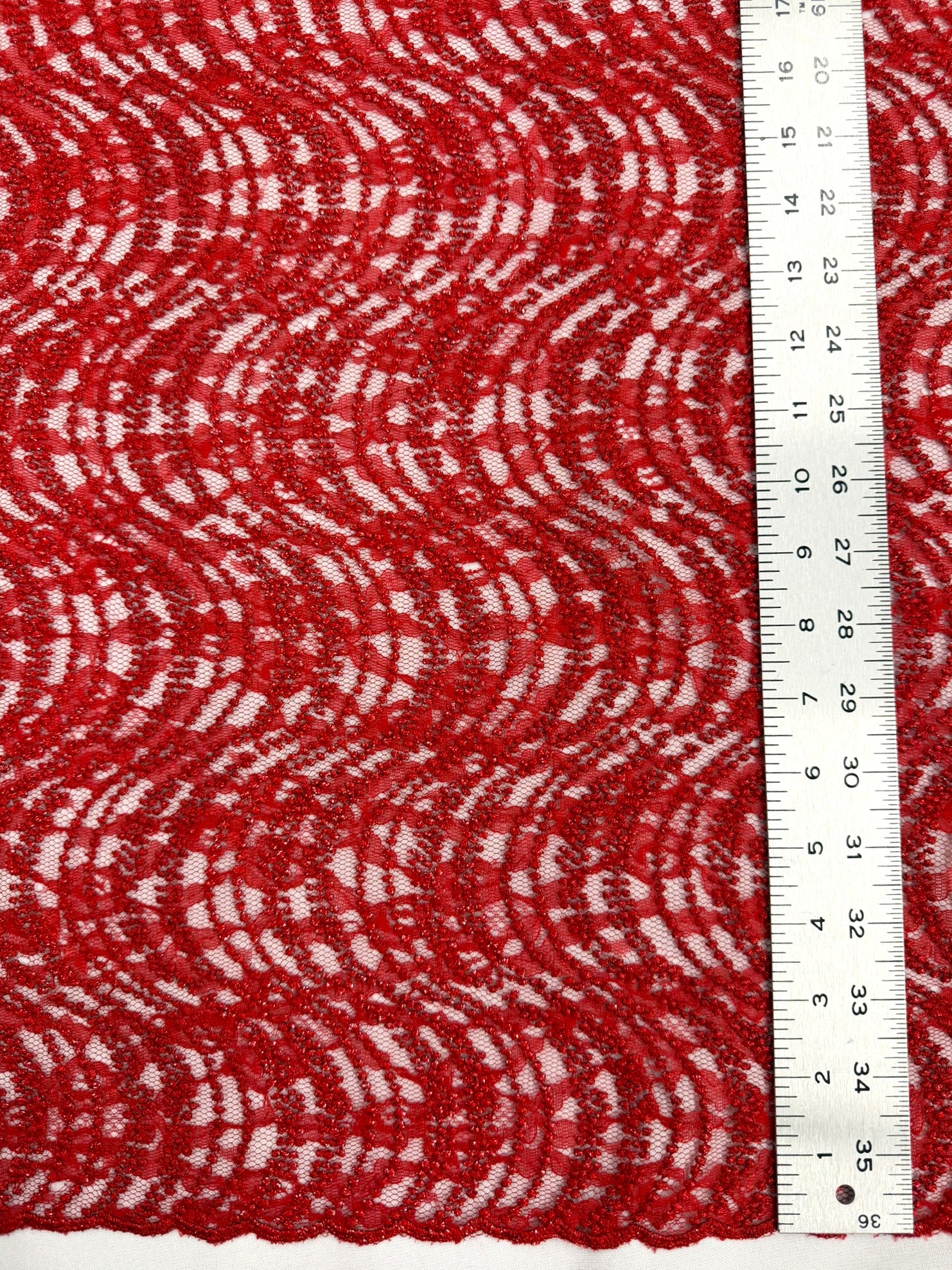 ML162 Embroidered Swirl Lace Fabric