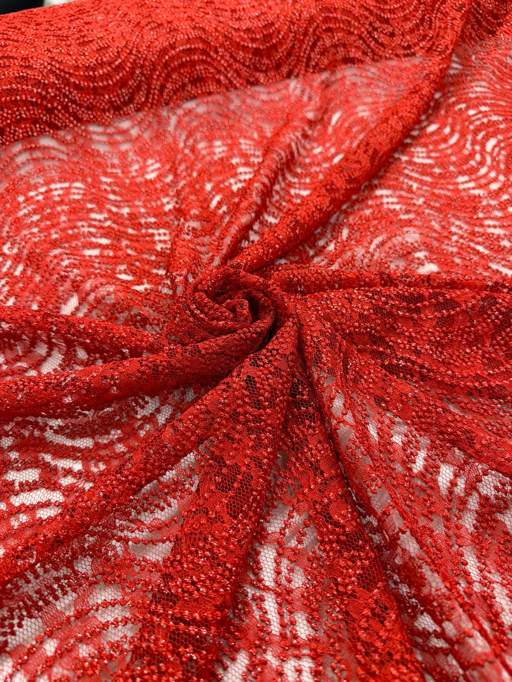 ML162 Embroidered Swirl Lace Fabric