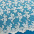 ML127 WHITE Corded Alencon Lace