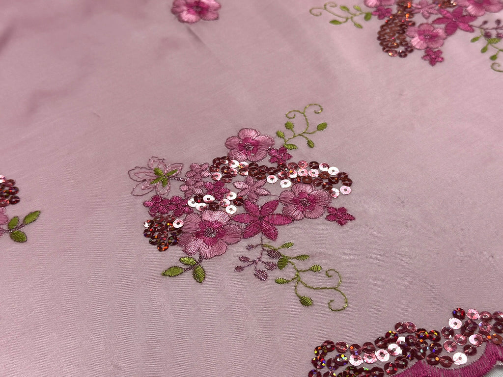 ML152 TAFFETA EMBROIDERY LACE WITH SEQUINS