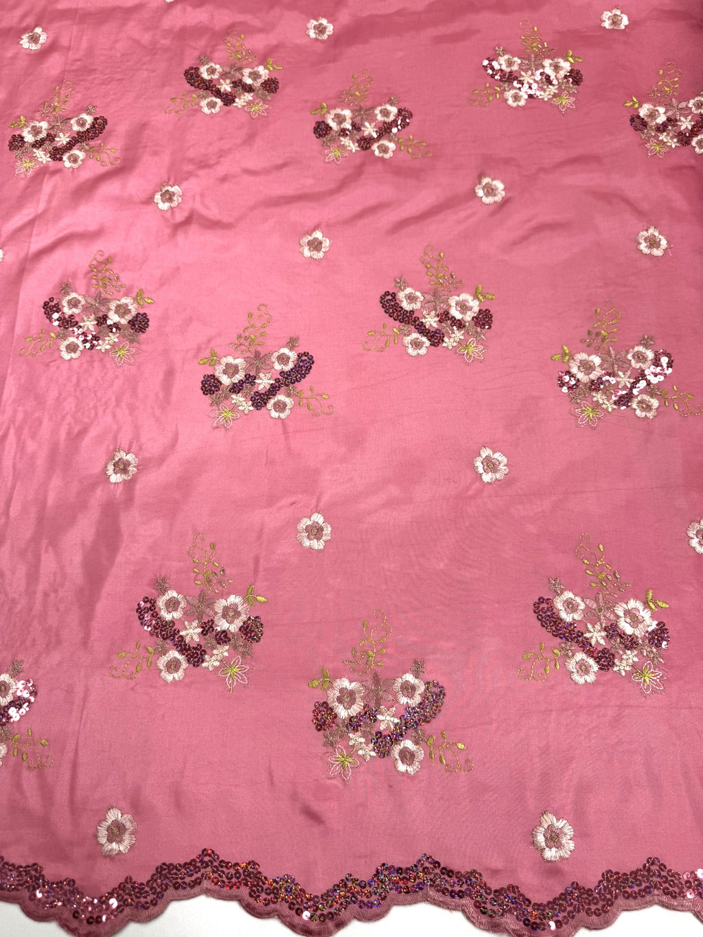 ML152 TAFFETA EMBROIDERY LACE WITH SEQUINS