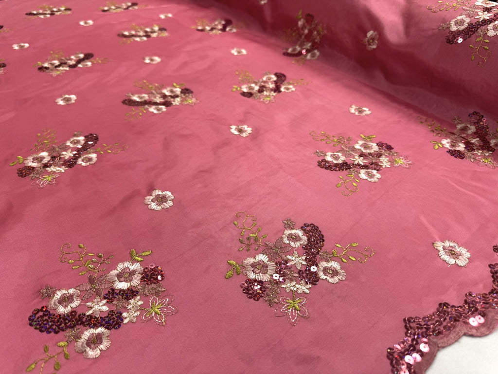 ML152 TAFFETA EMBROIDERY LACE WITH SEQUINS