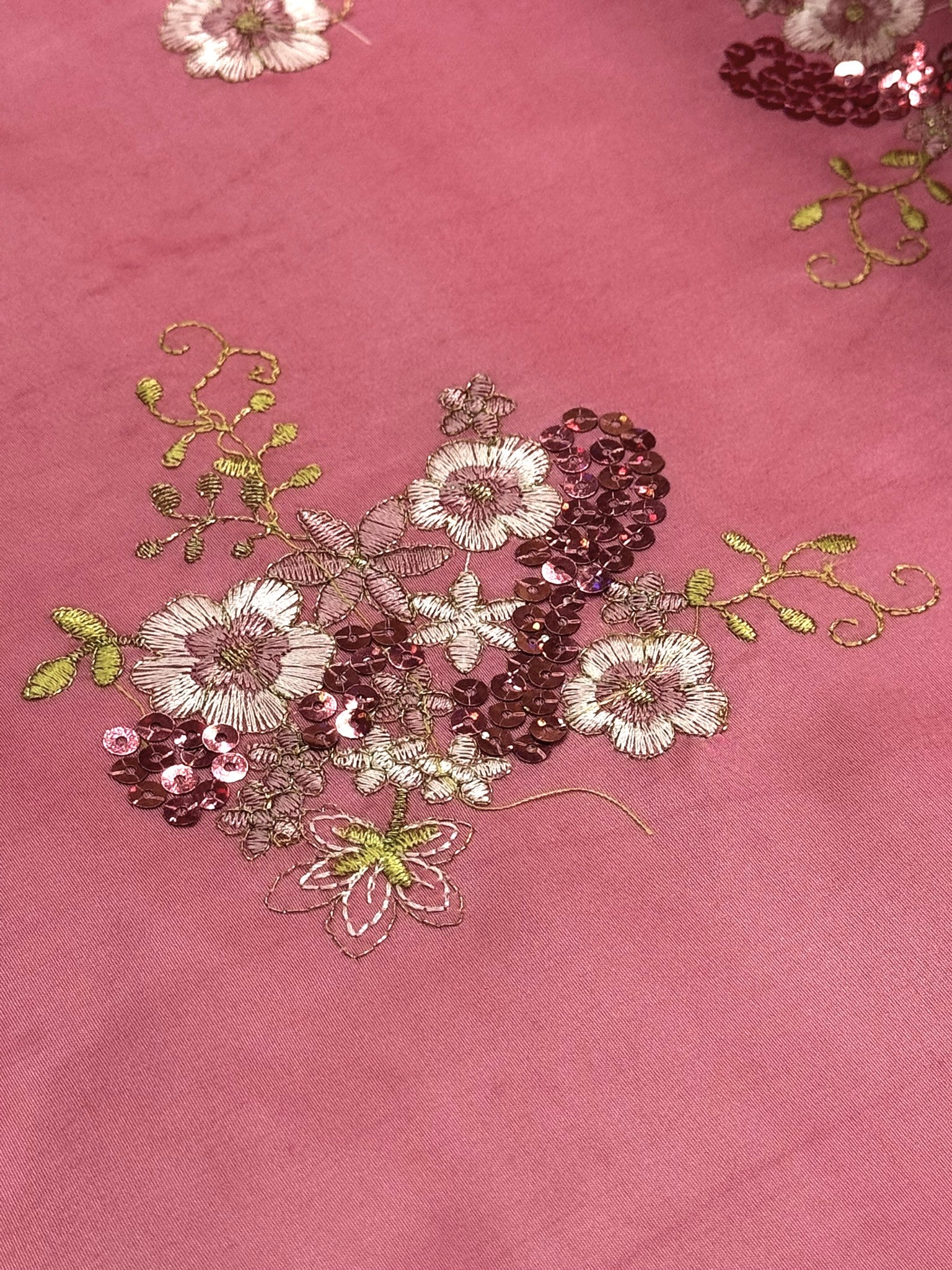 ML152 TAFFETA EMBROIDERY LACE WITH SEQUINS