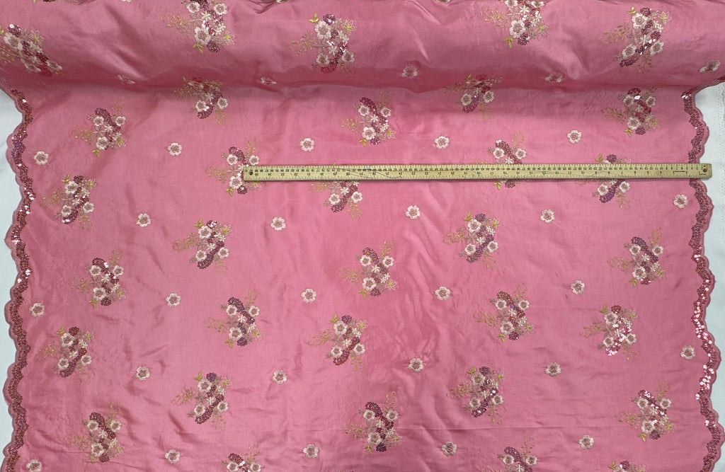 ML152 TAFFETA EMBROIDERY LACE WITH SEQUINS