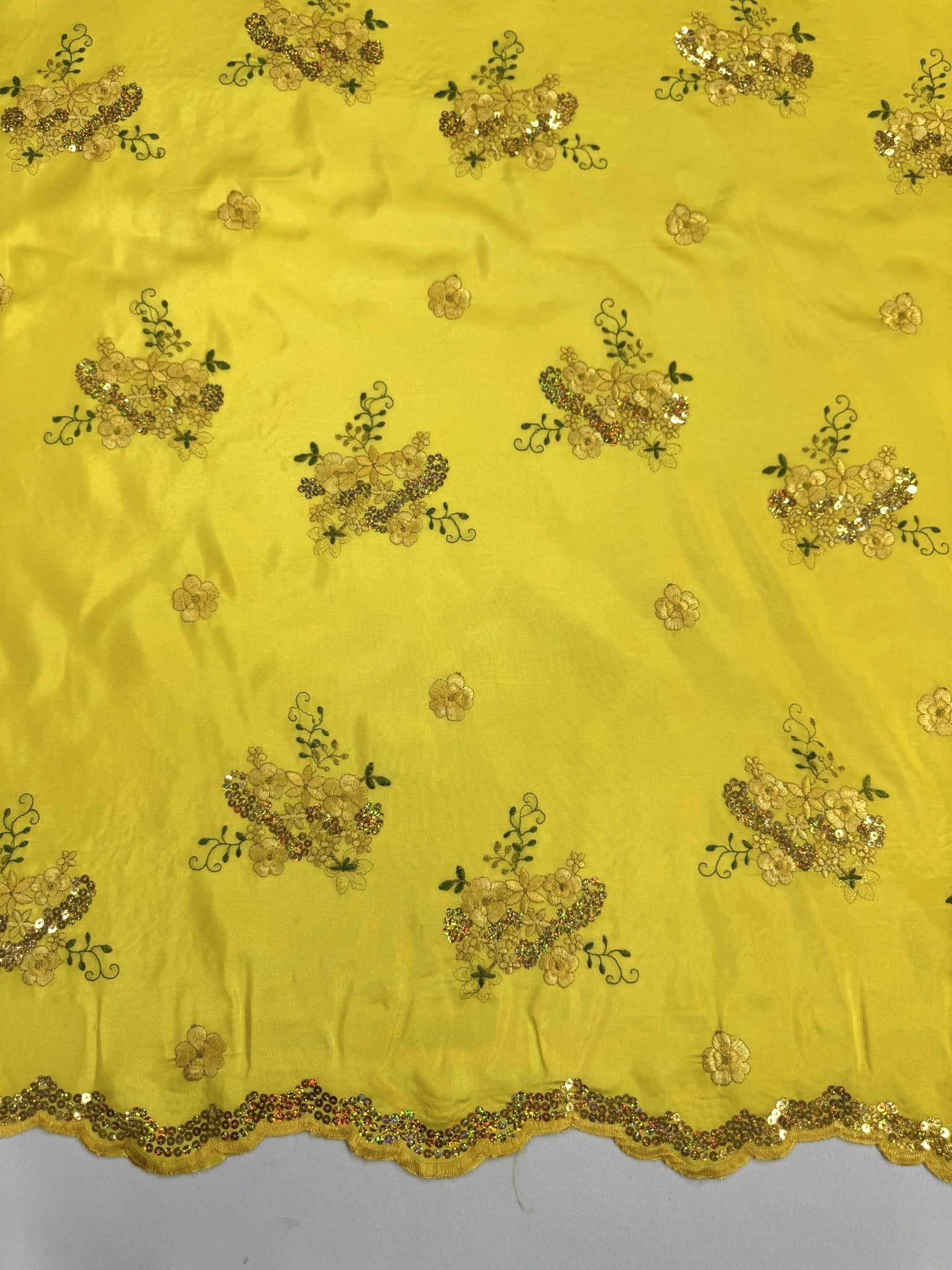 ML152 TAFFETA EMBROIDERY LACE WITH SEQUINS