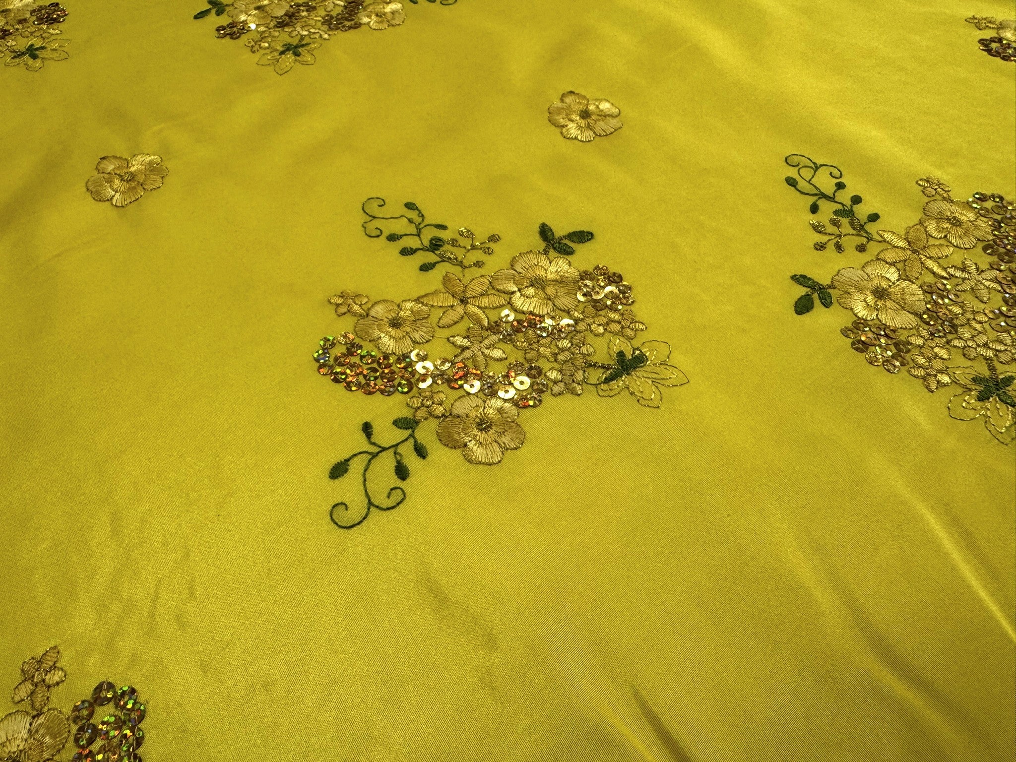 ML152 TAFFETA EMBROIDERY LACE WITH SEQUINS