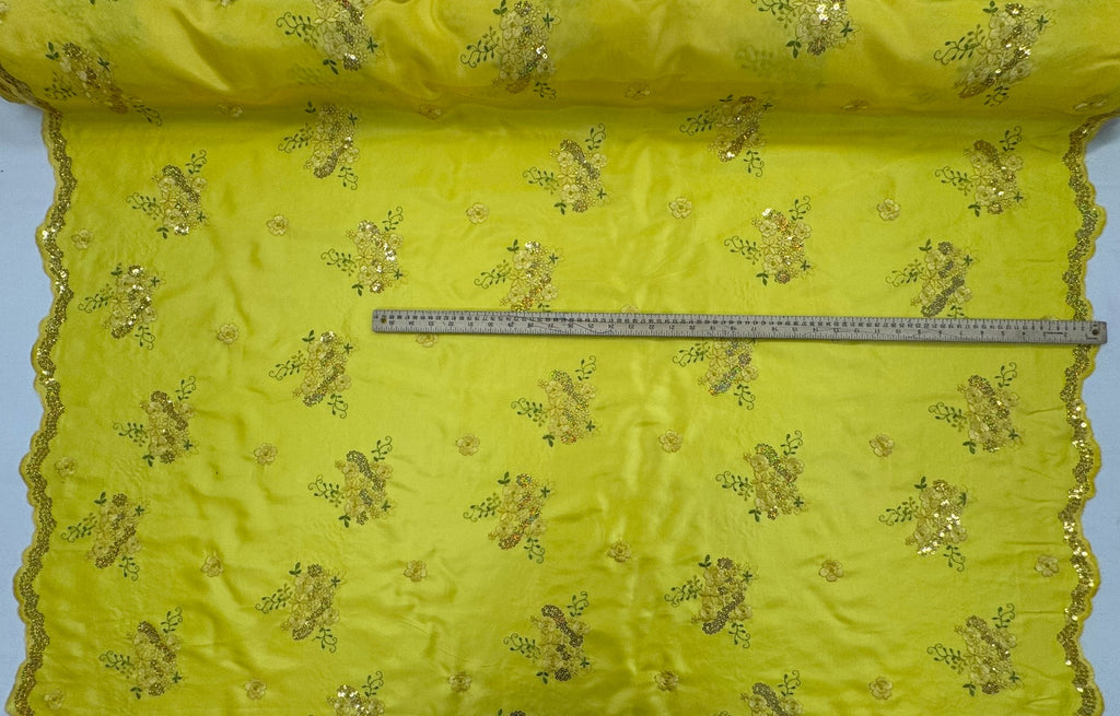 ML152 TAFFETA EMBROIDERY LACE WITH SEQUINS