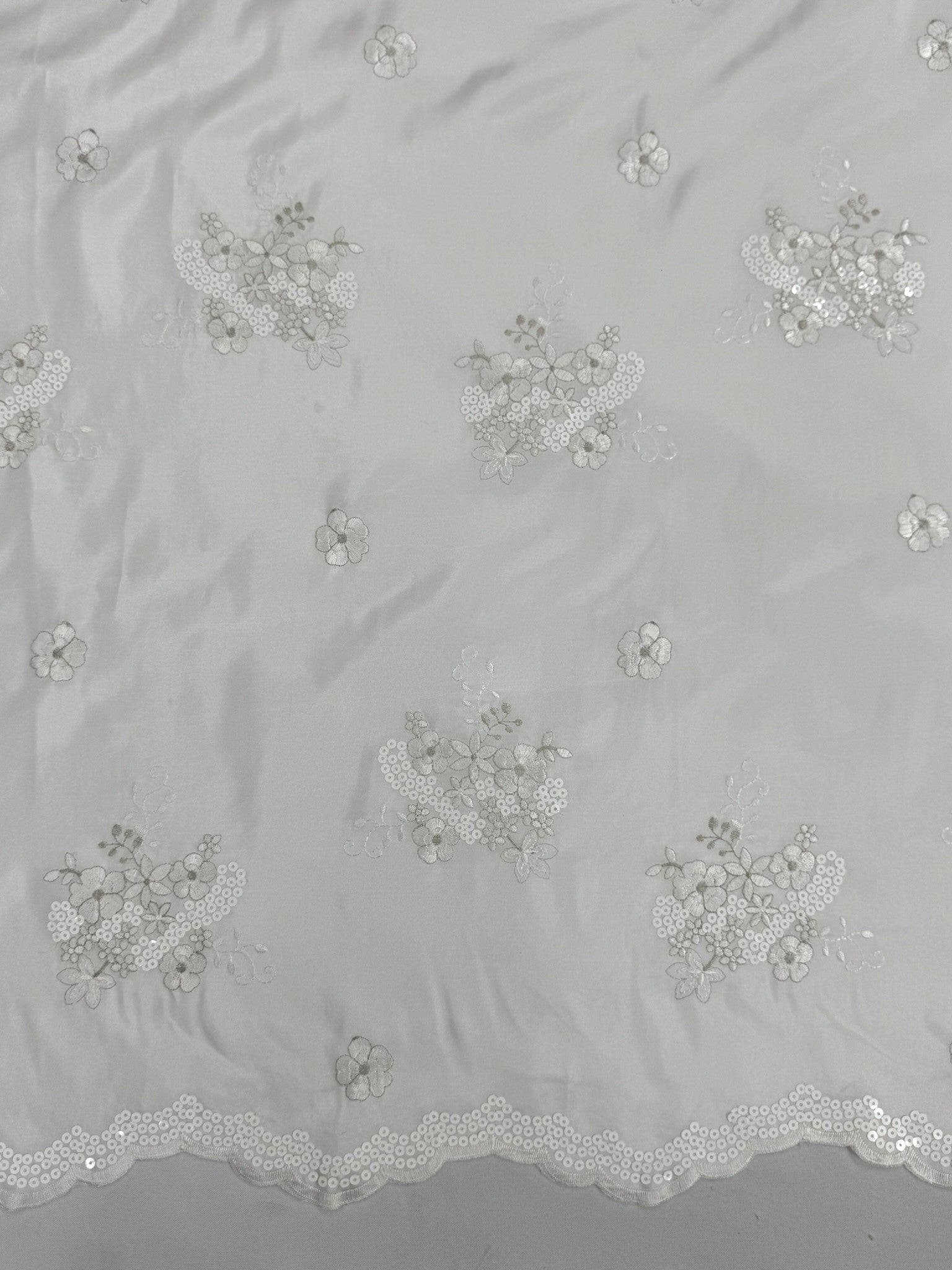 ML152 TAFFETA EMBROIDERY LACE WITH SEQUINS