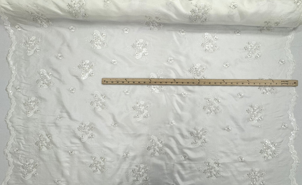 ML152 TAFFETA EMBROIDERY LACE WITH SEQUINS