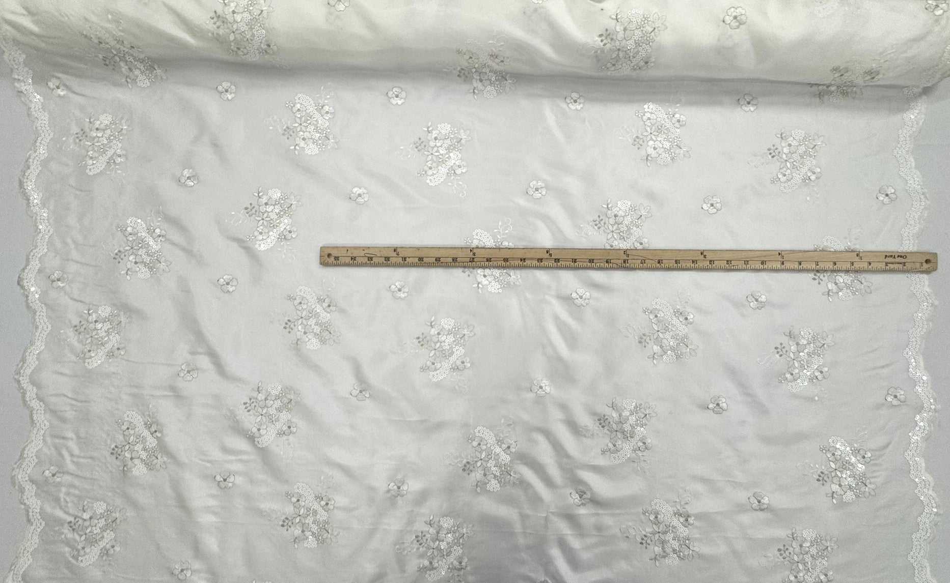 ML152 TAFFETA EMBROIDERY LACE WITH SEQUINS