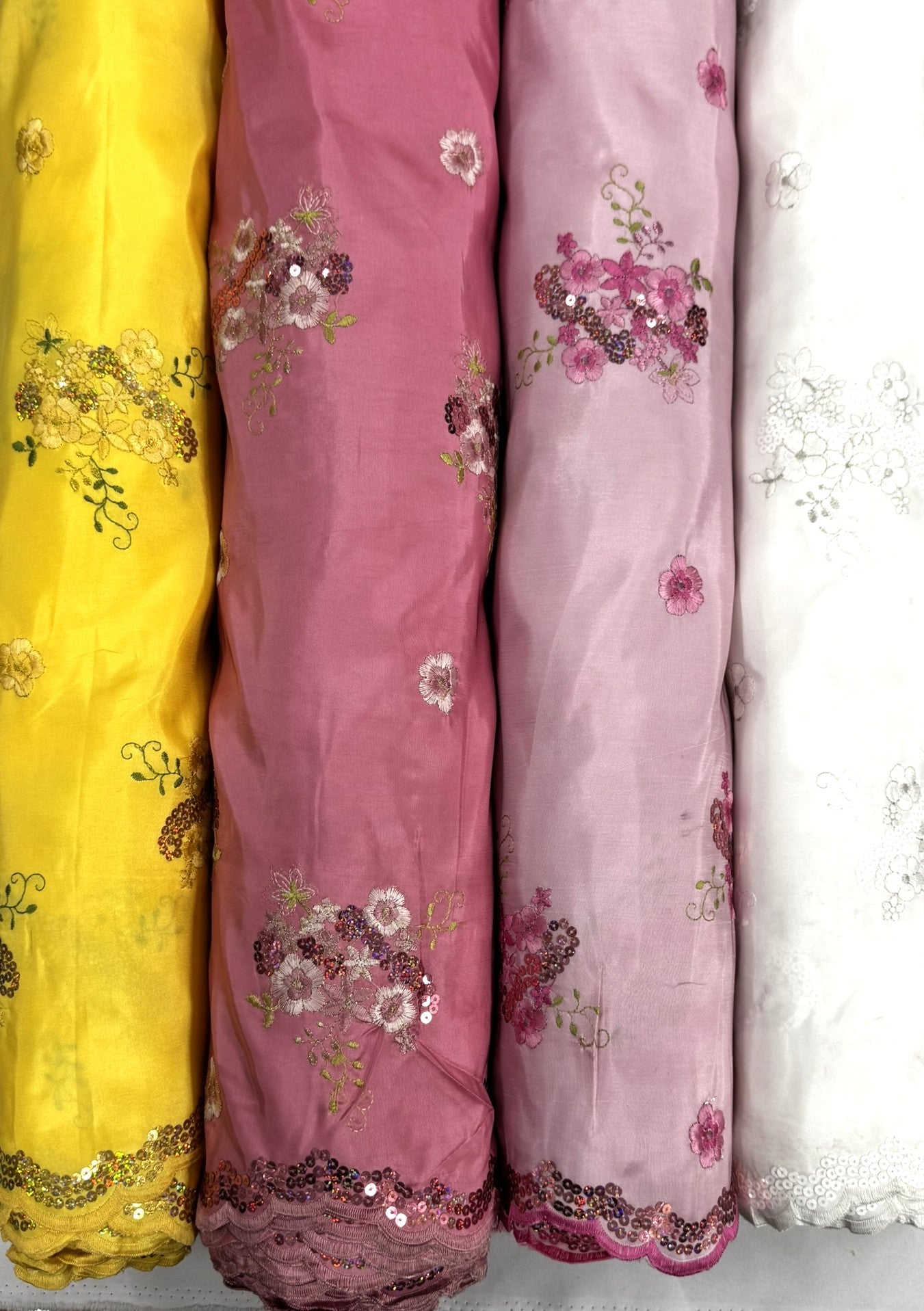 ML152 TAFFETA EMBROIDERY LACE WITH SEQUINS