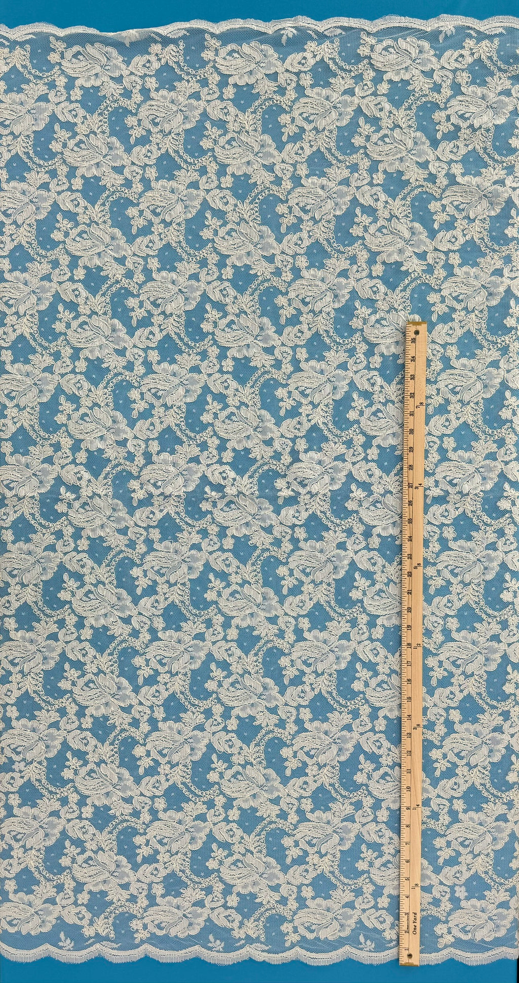 ML137 IVORY Corded Alencon Lace