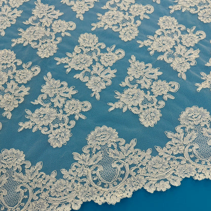 ML135 IVORY Corded Alencon Lace