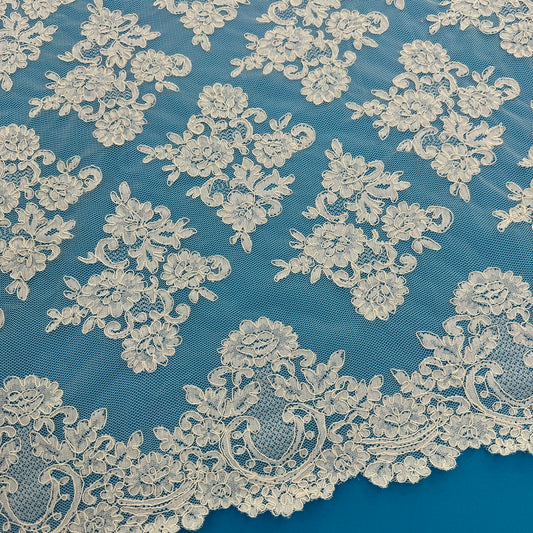 ML135 IVORY Corded Alencon Lace