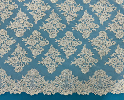 ML135 IVORY Corded Alencon Lace