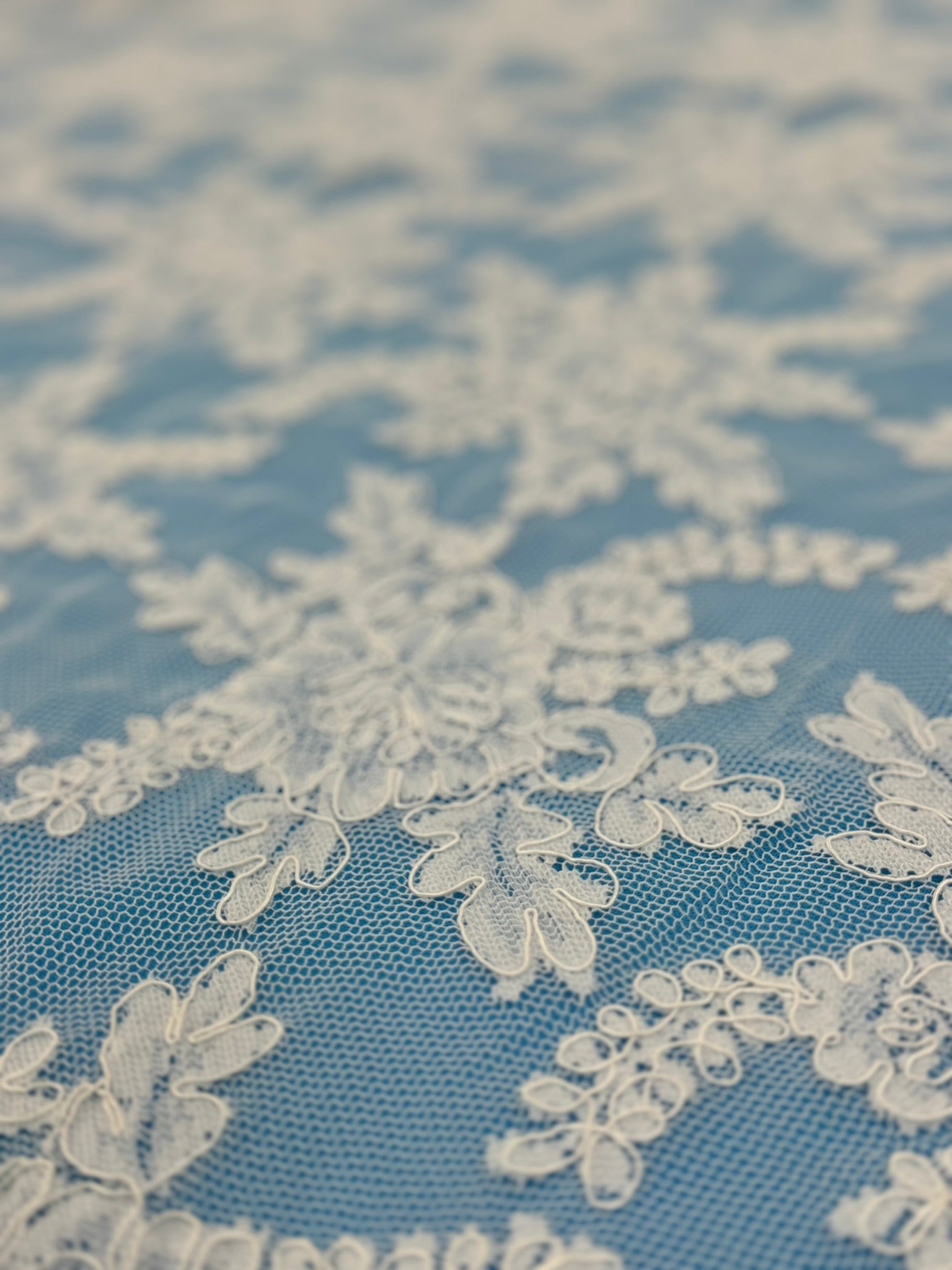 ML136 IVORY Corded Alencon Lace