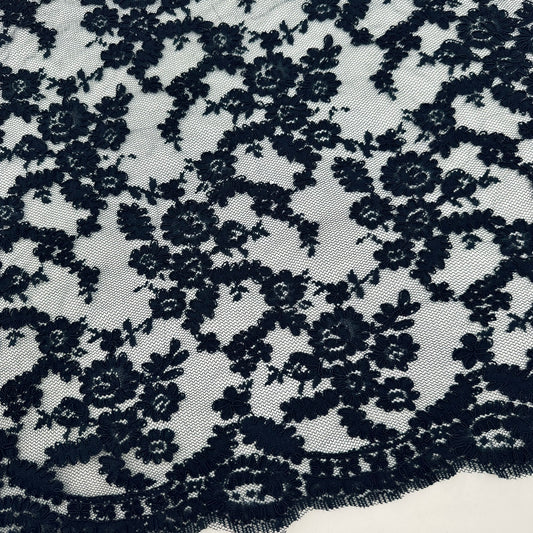 ML140 NAVY Corded Alencon Lace