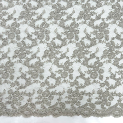 ML140 GREY Corded Alencon Lace