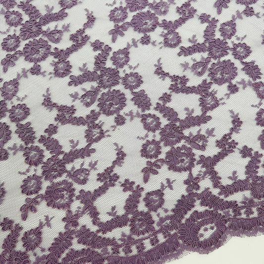 ML140 PURPLE Corded Alencon Lace