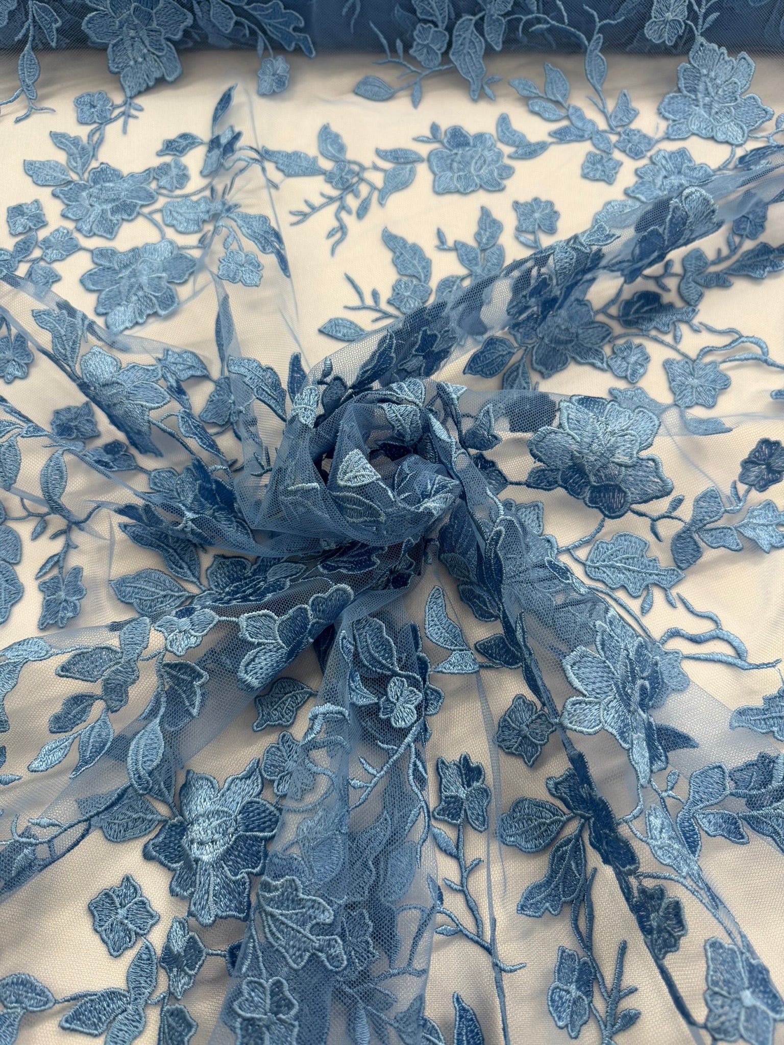 ML164 Floral Tulle Embroidery
