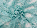 ML196- 3D Lace Fabric by Yard – 52" Beaded Mesh for Bridal Gowns, Tablecloth, Party Decor