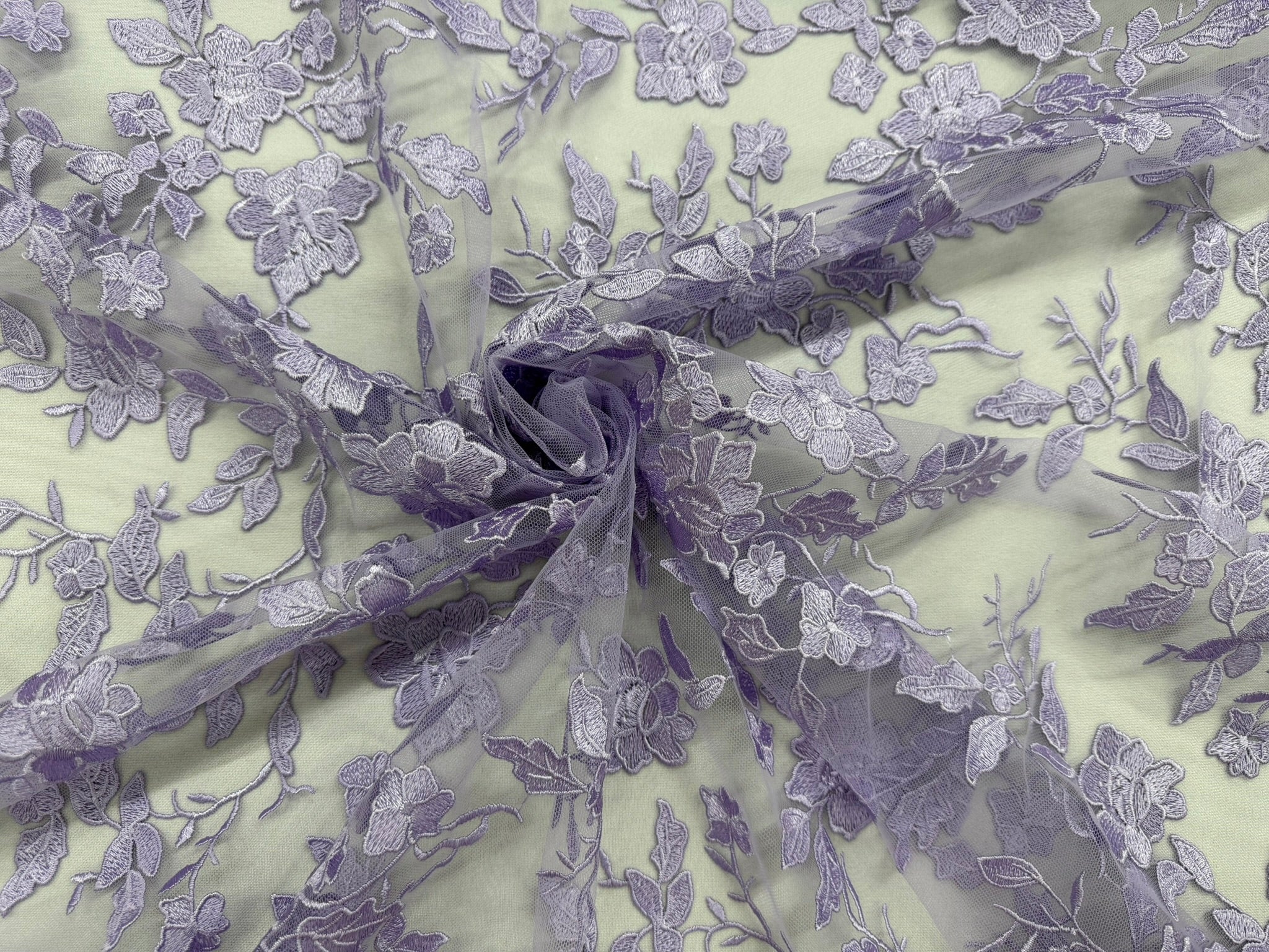 ML164 Floral Tulle Embroidery