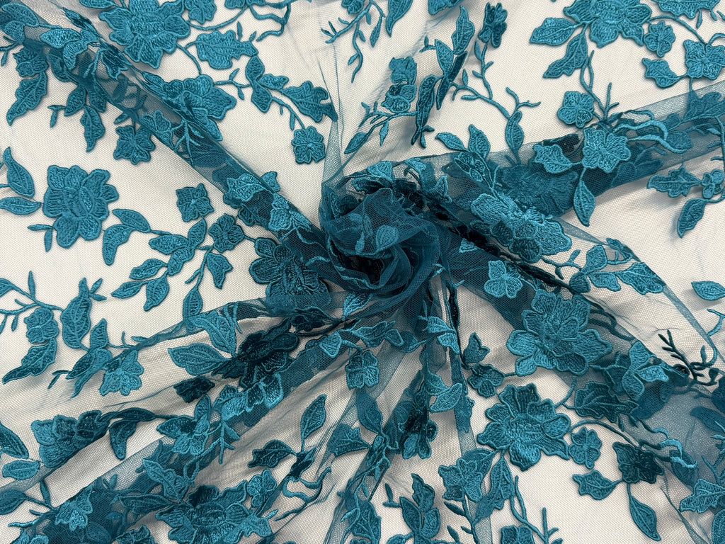 ML164 Floral Tulle Embroidery