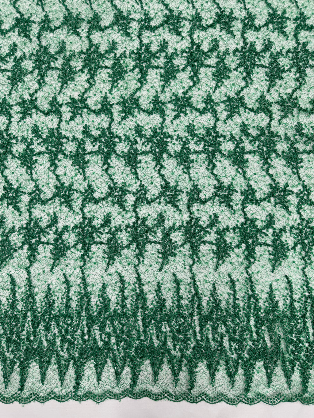 ML205 - Lace Fabric by Yard – 52" Sequins on Mesh for Gowns, Tablecloth, Party Decor