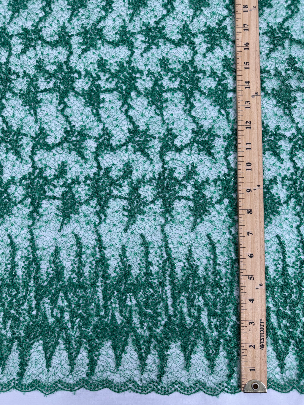 ML205 - Lace Fabric by Yard – 52" Sequins on Mesh for Gowns, Tablecloth, Party Decor