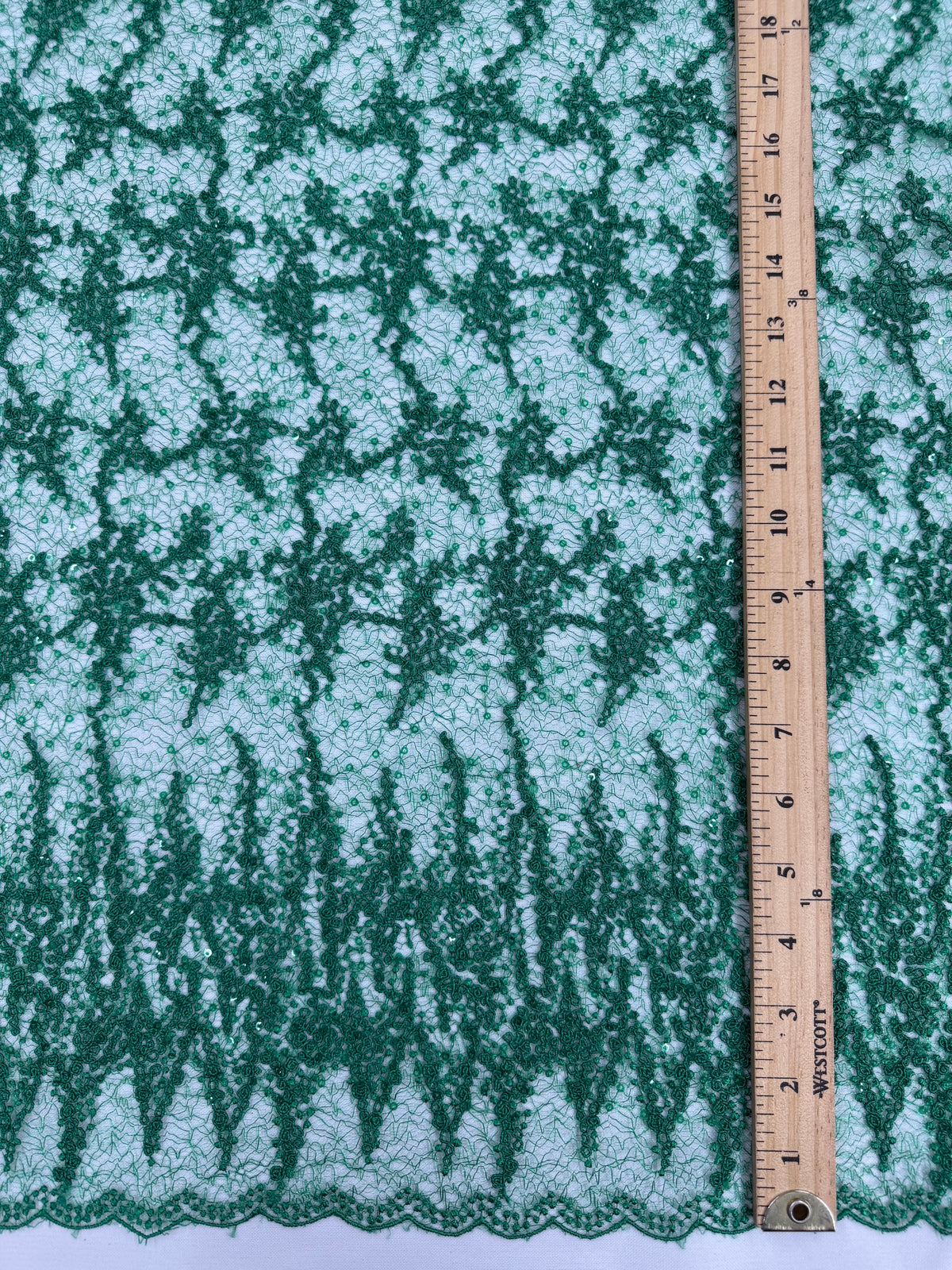 ML205 - Lace Fabric by Yard – 52" Sequins on Mesh for Gowns, Tablecloth, Party Decor