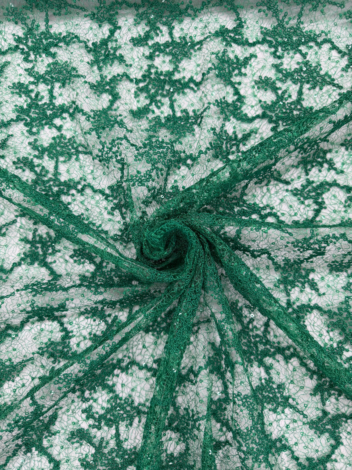 ML205 - Lace Fabric by Yard – 52" Sequins on Mesh for Gowns, Tablecloth, Party Decor