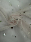 ML188 - Dot Fabric by Yard – 60" Wide Hologram Dot Lace for Dancewear, Gowns, Tablecloth, Party Decor